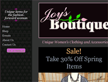 Tablet Screenshot of joys-boutique.com